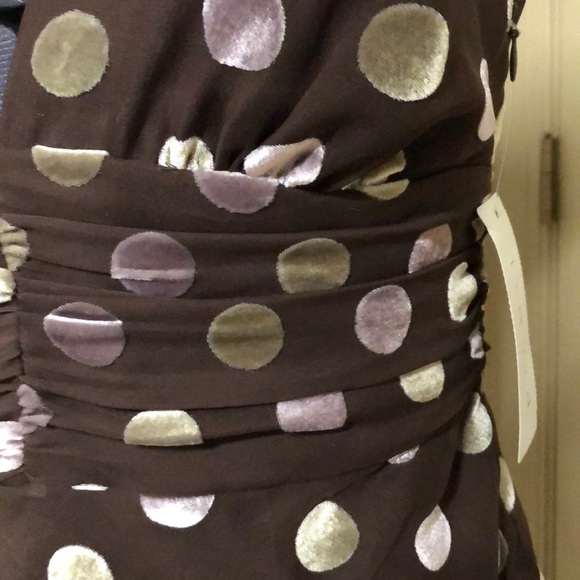 NEW Liquid silk sleeveless polkadot blouse size 4 - Picture 2 of 12